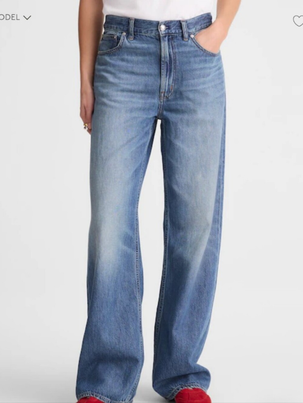 Madewell Low Slung Baggy Jeans Airy Denim